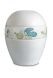 Porcelain urn for ashes 'Planet' - Band with flowers