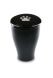 Pet urn with paw print black