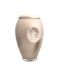 Cappuccino coloured crystal glass cremation urn with butterfly