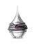 Teardrop crystal glass keepsake ashes urn 'Swirl' transparent