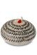 Hand made ceramic keepsake with black stripes