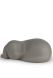 Pet cremation ashes urn 'Lying dog' grey