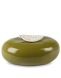 Ceramic cremation ashes urn 'Lily' khaki