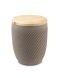 Urn for ashes 'Pearl' grey-brown with spruce wood lid