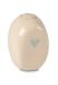 Ceramic keepsake urn with little heart beige