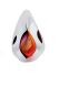 Crystal glass keepsake ashes urn 'Drop'