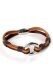 Leather cremation ash holder bracelet black and brown