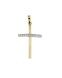 14 carat bicolor gold memorial pendant 'Cross' with zirconia