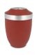 Red cremation urn made from steel