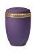Purple metal/steel funeral urn