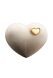 Mini cremation urn for ashes 'Golden Heart' natural ash