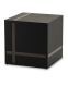 Modern ebony/glossy grey MDF urn for ashes 'Bristol'