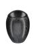 Oak cremation urn for ashes black with silver patina