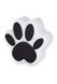 Pet urn 'Impronta' with black paw print
