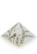 Hand painted pyramid urn 'Coal Tit-Forget-me-not'