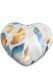 Half-standing heart cremation urn for ashes with colored leaves - Love Collection
