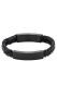 Braided leather cremation ash holder bracelet black