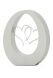 Stainless steel funeral urn 'Oval heart'