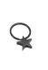 Keychain Cremation Ashes Urn Pendant 'Star' black