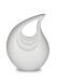 White teardrop cremation urn for ashes