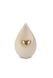 Keepsake urn for ashes Teardop with heart natural ash