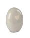 Ceramic cremation urn for ashes with heart light green
