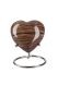 Small heart ashes urn 'Elegance' with wood look (stand included)