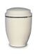 White coloured steel ashes urn