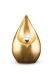 Wooden Urn for Ashes golden Drop with silver Heart
