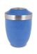 Blue cremation urn made from steel