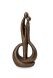 Ceramic art urn 'Forever means a lot' | bronze & silver grey