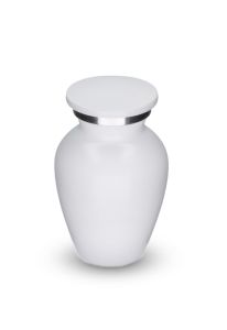 Aluminium mini urn 'Elegance' matte white