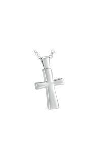 Stainless steel ashes pendant 'Cross'