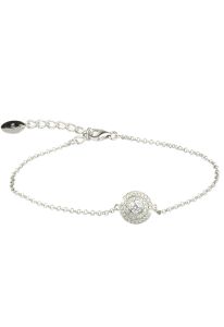 Silver bracelet zirconia stones with ash element