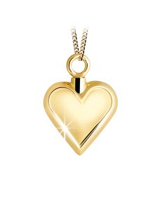 Ash jewel pendant Golden Heart