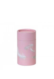 Ashes scattering tube urn for a girl with featers