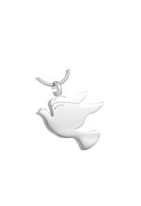Stainless steel ashes pendant 'Dove'