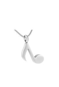 Stainless steel ashes pendant 'Musical note'