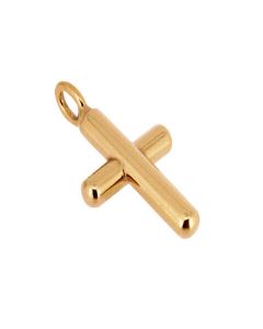 Memorial jewelry cross 'round' gold