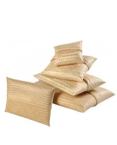 Bamboo ashes scatter pouch / urn with flower and ribbon