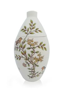 Hand painted urn 'Robbin'