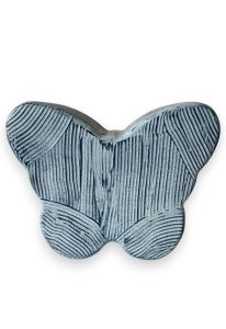 Keepsake urn 'Sky Blue Butterfly' with relief