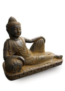 Laying or Reclining Buddha urn bronze