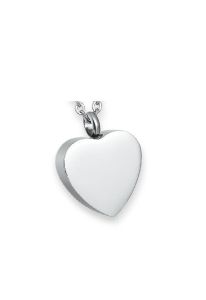 Stainless steel ash pendant 'Heart'