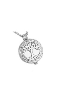 Stainless steel cremation ashes pendant 'Tree of life'
