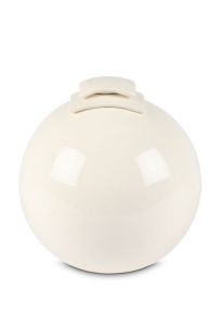 Porcelain Cremation Urn for Ashes 'Siena' white