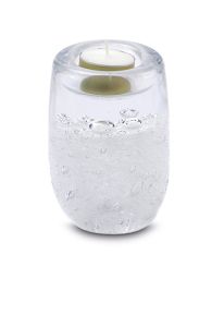 Crystal glass keepsake urn 'Drop'