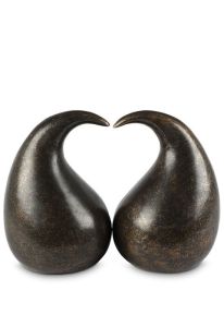 Bronze companion urn for ashes 'Love and Affection'