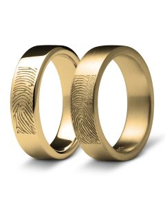 Fingerprint ring made of gold