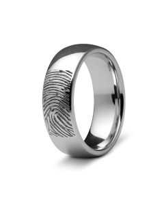 Fingerprint ring made of 925 Sterling Silver